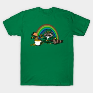 Saint Patrick's Day Superhero Dynamic Duo Leprechaun T-Shirt